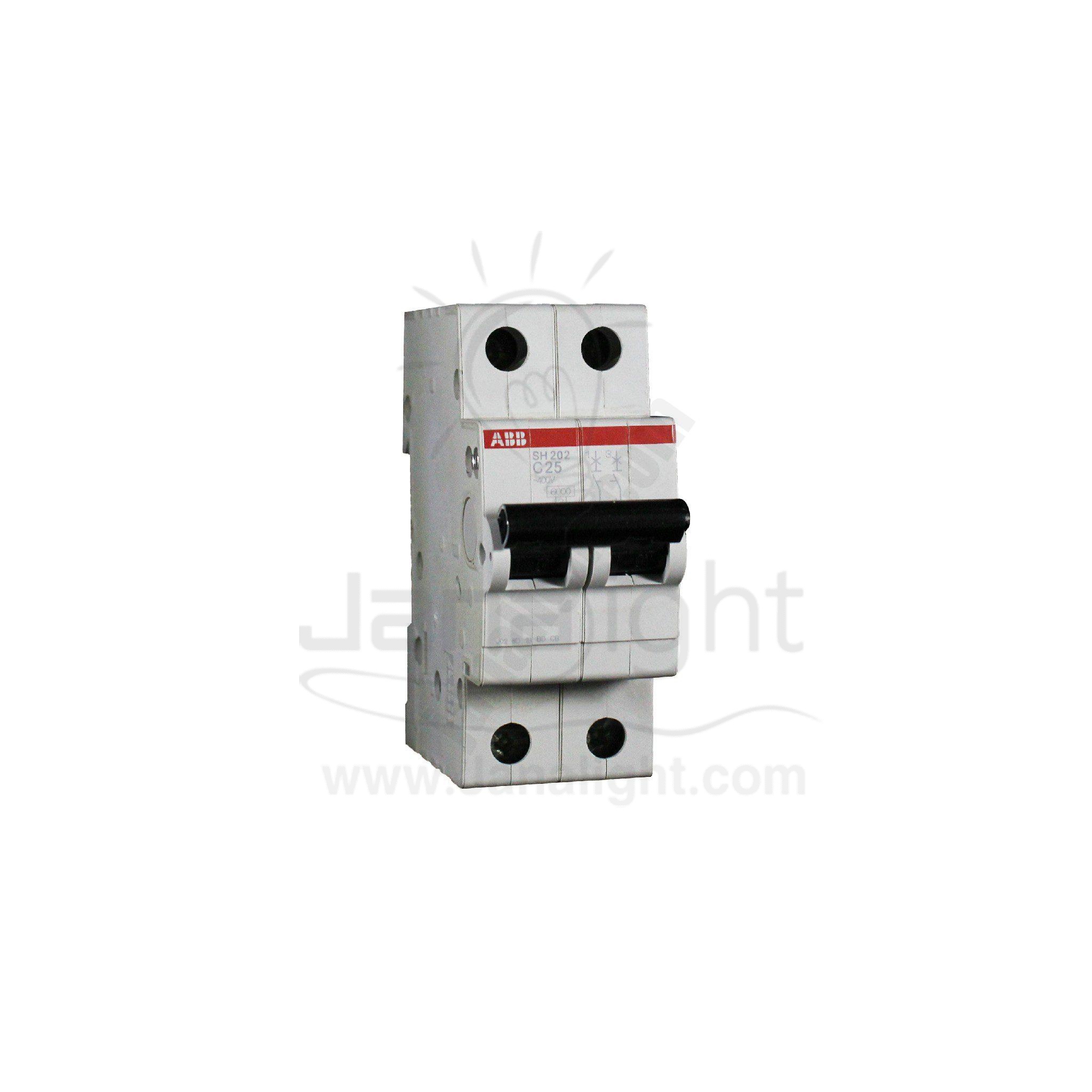 مفتاح 25 امبير 6 كيلو ثنائي ABB ABB Circuit breaker 2p 25A 6k